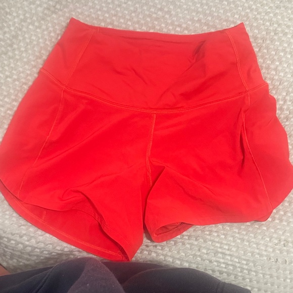 lululemon athletica Pants - lululemon athletica High Waist Red Shorts